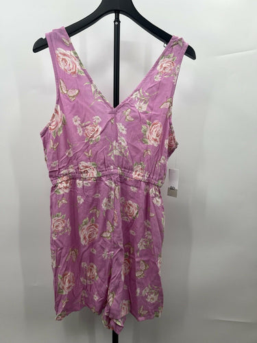 BP Nordstrom Romper Womens Purple Floral Rose Butterfly Surplice V Neck NWT M