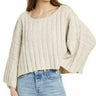 NWD Free People Women Good Day Cropped Sweater Beige Size L Free People