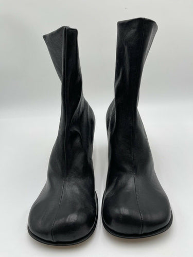 Women’s Bottega Veneta Nico Ankle Boots Black Leather Size 37