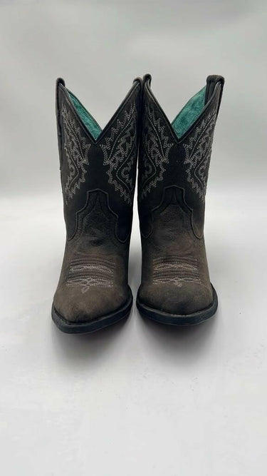 Women’s Corral Gray Leather Snip Toe Ankle Boots Size 7 Corral