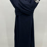 NWT Xscape Navy One Shoulder Draped Strapless Formal Evening Gown Size 10 Xscape