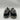 Mens Dolce&Gabbana leather low-top Black Leather / Silver sneakers Size 5 UK Dolce&Gabbana