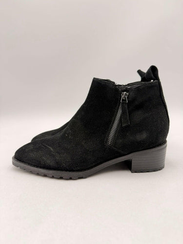 BLONDO WOMEN'S SAMARA ANKLE SIDE ZIP BOOT BLACK SUEDE SIZE 7.5M