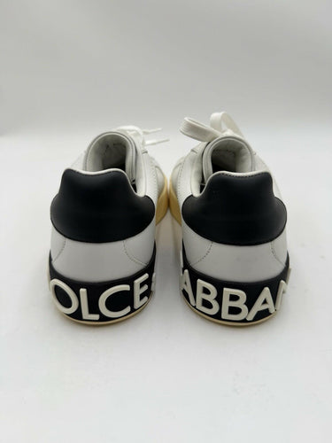 Dolce & Gabbana Portofino-Logo Sneakers Men's  White/Black Leather Size UK 5 Dolce&Gabbana