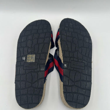 Saks Fifth Avenue FRAZER Webbing-Strap & Raffia Crossover Sandals Men's Size 10M Saks Fifth Avenue