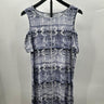 Tart Collections Womans Dress Cold Shoulder Blue Geometric Print Size M Tart Collections
