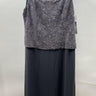 Alex Evenings Smoke Silver Popover  Dress Long Formal Mother Bride 18 Only Dress Alex Evenings