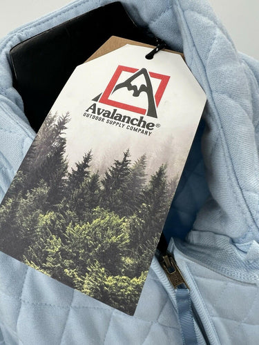 Avalanche Quilted Jacket S Light Blue Full Zip NWT  Size S