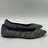 ROTHY’S “THE POINT” Gray Zebra Knit Pointed Toe Slip On Flats Womens Size 8 Rothy’s