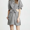 NWT Sonia Rykiel Women's Wrap Waist Minidress, Black/White Check Size 42 Sonia Rykiel