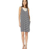 Tribal Stripe Jersey Sleeveless Dress with Lace Detail (Nautical) Women's Dress Tribal