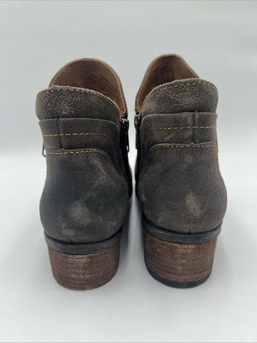 Women’s Born Malta Ankle Bootie Dark Gray Suede Size 8.5M Børn