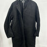 Vince Womans Black Long-sleeve No Collar Coat Open Front Size XS Vince