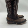 Circle G Women's Tobacco Embroidery Zip Leather Western Boots Size 6 Circle G