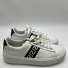 Women’s Versace Greca low-top leather sneakers in white/black Size 39 Versace