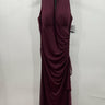 Betsy & Adam Burgundy Halter Maxi Dress Evening Gown Wedding Guest Rhinestone 6 Betsy & Adam