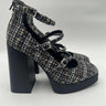 Women’s Mix No. 6 Rezzie Back Zip Block Heels Textile Size 10M Mix No. 6