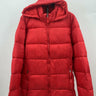 St John's Bay Puffer Jacket Womens Red Hooded Zip Pockets Lightweight NWT 2X St. John's Bay