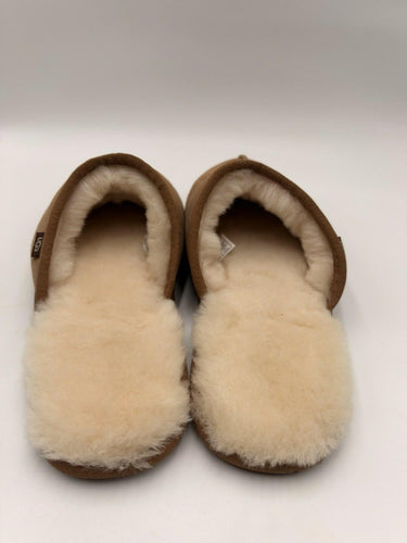 UGG Australia Mens Scuff Suede Sheepskin Lined Slippers Chestnut Size 12