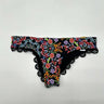 Luli Fama Woman’s Swim bikini Vibrant Multicolor Floral Print Laser Cut Size S Luli Fama
