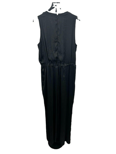 Vince Camuto Womans Black Jumpsuit Elastic Waist Wide Leg Size L Vince Camuto