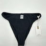 Good American Woman’s black ribbed high-cut bikini bottom size 2 Good American