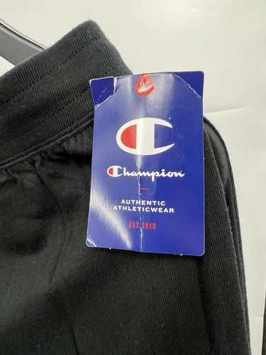 Champion Jersey Knit Pants Black Back Pocket Lounge Lightweight - M