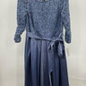 NWT Alex Evenings Wedgewood Sequin Lace 3/4 Sleeve Belted Evening Gown Size 10 Alex Evenings