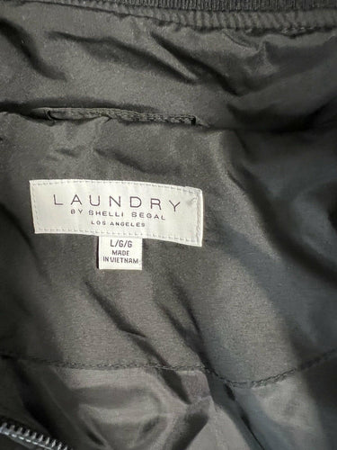 NWOT Women’s Laundry By Shelli Segal Quilted Full Zip Jacket Color Balck Size L Laundry by Shelli Segal