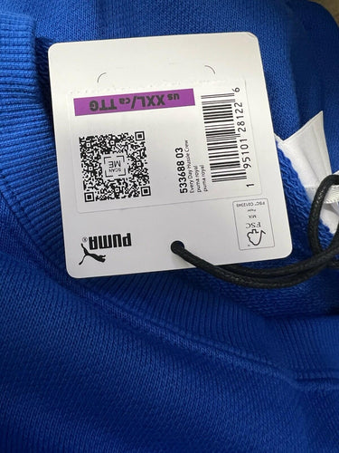 PUMA Everyday Hussle Crew Sweatshirt Puma Royal Blue Logo - XXL