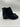 MIA Black Faux Leather/Glitter Round Toe Side Zip Block Heel Ankle Boots Size 5