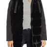 Via Spiga Faux-Fur Puffer-Sleeve womans Hooded Coat size M Via Spiga