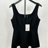 Theory Womans black peplum top Lightweight Drapey Crepe Size M Theory