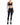 Aqua Womens Fitness Stretch Sports Bra Black XS