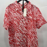 Levis Shirt Mens Camp Collar Red Zebra Print Relaxed Short Sleeve Button NWT L Levi's