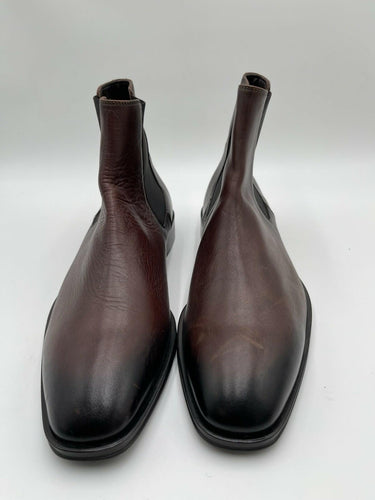 CAVALLI CLASS BY ROBERTO CAVALLI Men's Leather Chelsea Boots In Brown Size 43.5
