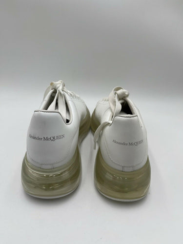 Alexander McQueen oversized sneakers white leather transparent Sole Size 41.5 Alexander McQueen