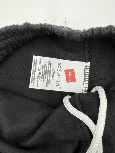 Hanes EcoSmart Black Sweatpants Fleece Joggers Drawstring Pockets Mens S Hanes