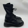 Rocky Side Zipper Jump Black Leather Lace Up Boots Size 5MW ROCKY
