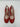 Gianvito Rossi Mary Ribbon block heel pump in tabasco red patent leathe Size 37 GIANVITO ROSSI