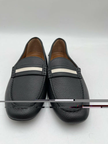 Bally Karlos leather loafers in black Leather signature Bally Stripe Size 9.5