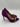 Moschino logo lettering satin pumps in purple Size 36