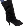Women’s Valentino Garavani black suede bow booties high stiletto heel Size 38.5 Valentino