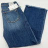 NWT Sam Edelman The Chelsea Wide Leg Crop Jeans Blue Denim Raw Hem Size 25 Sam Edelman