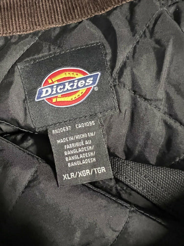 Dickies Insulated Coveralls Duck Canvas Work Overalls Black Size XLR
