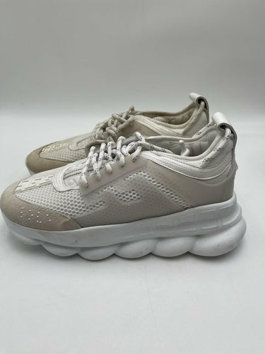 Men’s Versace Chain Reaction sneakers in white mesh and suede Size 41 Versace