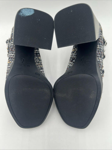 Women’s Mix No. 6 Rezzie Back Zip Block Heels Textile Size 10M Mix No. 6