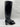 3.1 PHILLIP LIM “Tess” Black Croc-Embossed Square Toe Zip Up Leather Boots, 35.5
