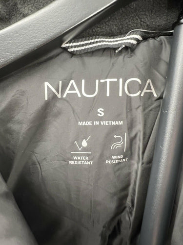Nautica Jacket Mens Black Hybrid Puffer Water Resistant Wind Resistant Warm S Nautica