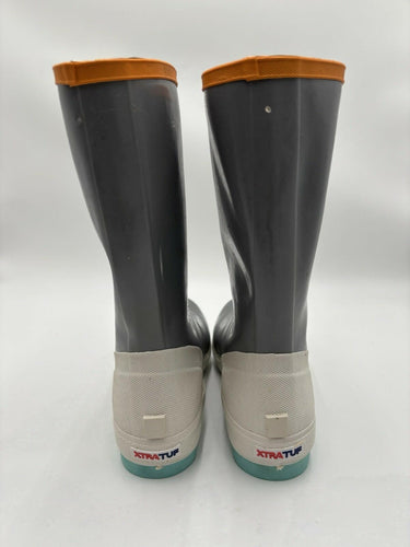 XTRATUF Legacy series waterproof boots in grey with orange Size 9